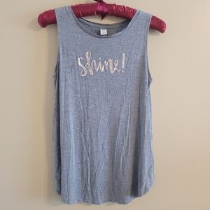 4/$15 SALE Old Navy | SHINE gray Soft Tank Top Small EUC
